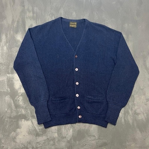 Sears Other - Vintage JC Penny Cardigan Mens XL Blue 1970s Acrylic